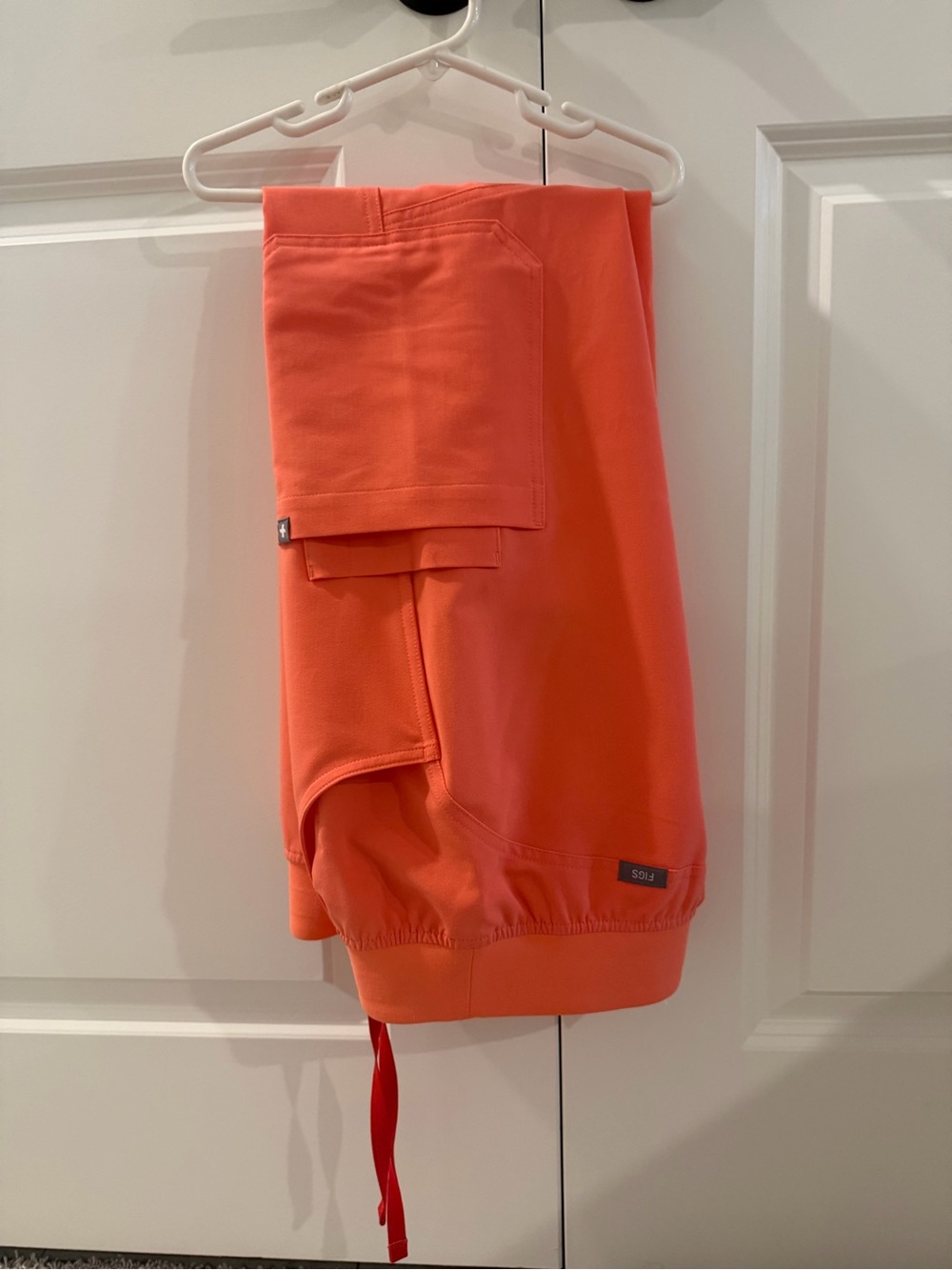 Figs Coral Orange Kade Straight Leg XXS PETITE